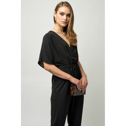 GILLI Dolman Sleeve Surplice Jumpsuit