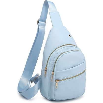 FASHION WORLD Faux Leather Sling Backpack