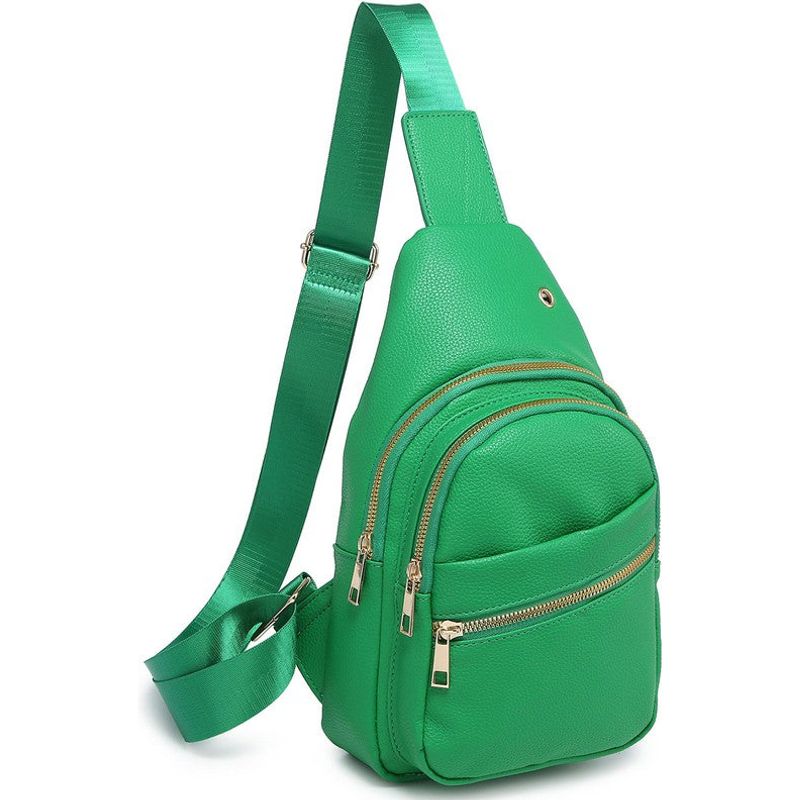 FASHION WORLD Faux Leather Sling Backpack