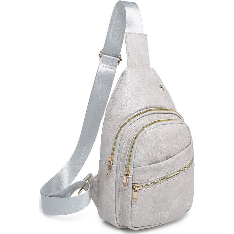 FASHION WORLD Faux Leather Sling Backpack