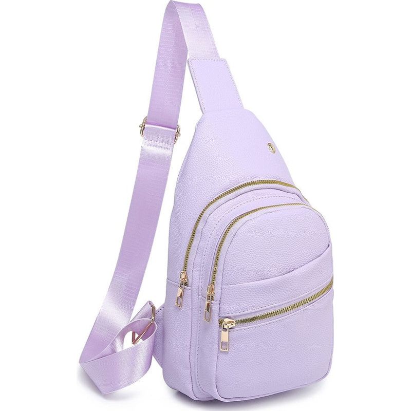 FASHION WORLD Faux Leather Sling Backpack