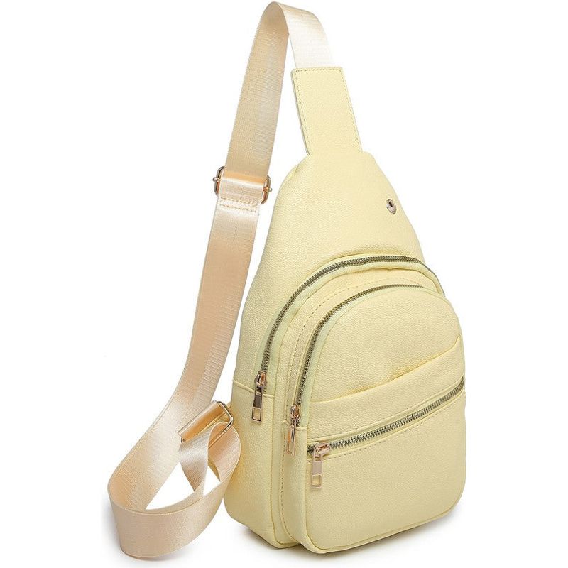 FASHION WORLD Faux Leather Sling Backpack