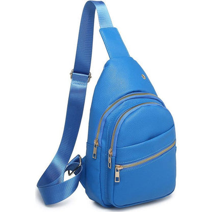 FASHION WORLD Faux Leather Sling Backpack