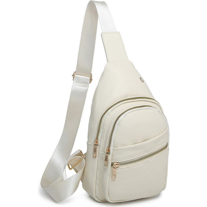 FASHION WORLD Faux Leather Sling Backpack