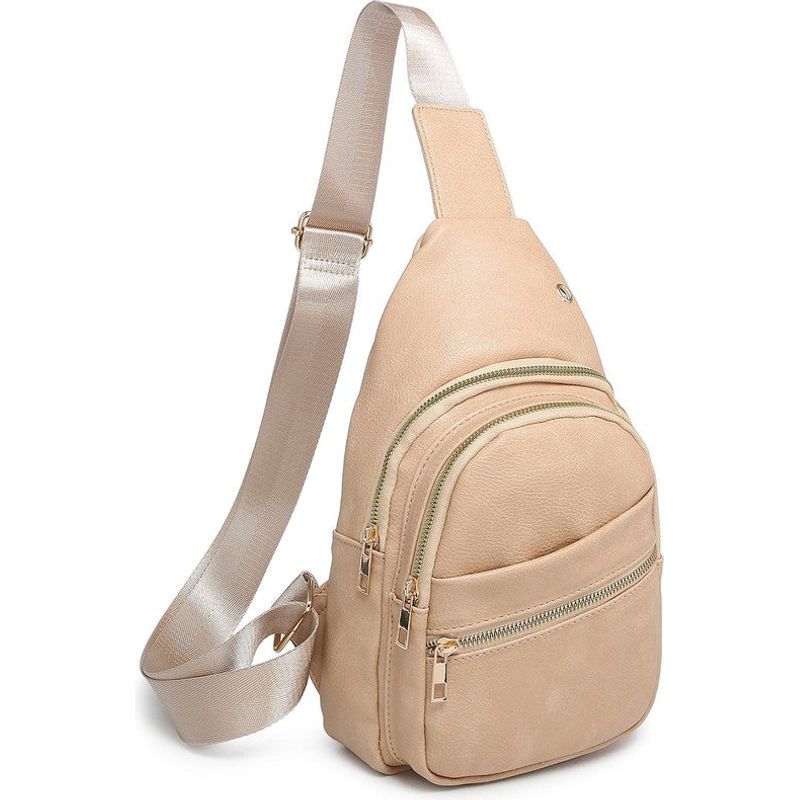 FASHION WORLD Faux Leather Sling Backpack