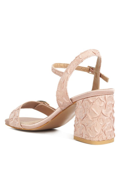 RAG & Co. - Chaplet Block Heel Pin Buckle Sandals