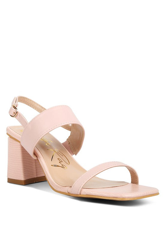 KIRK Elasticated Gussets Block Heel Sandals