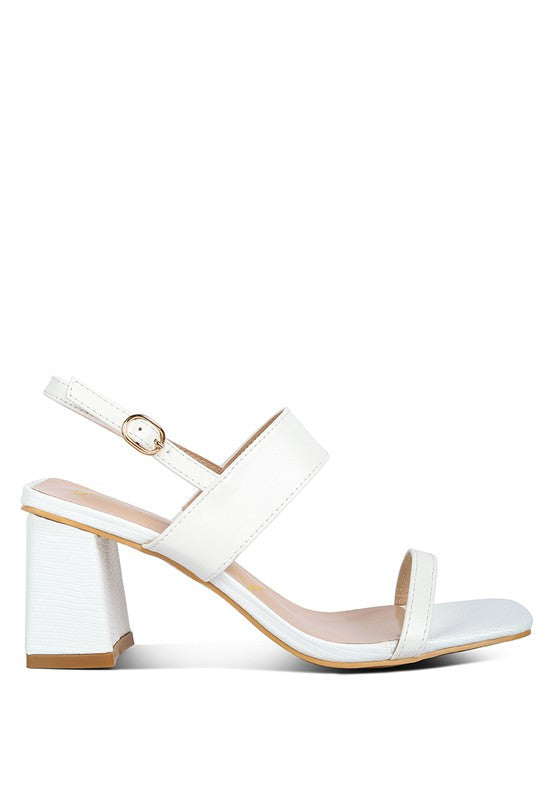 KIRK Elasticated Gussets Block Heel Sandals