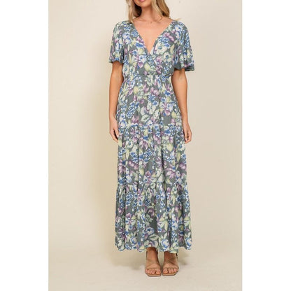 TIMING Flare Arya Floral Maxi Dress