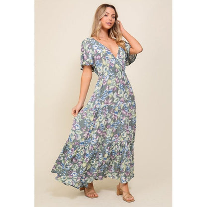 TIMING Flare Arya Floral Maxi Dress