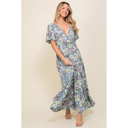 TIMING Flare Arya Floral Maxi Dress