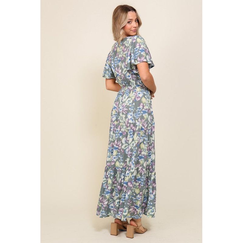 TIMING Flare Arya Floral Maxi Dress