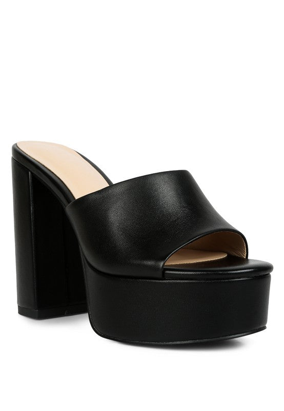 RAG & Co. Shuri Open Toe High Block Heel Sandals