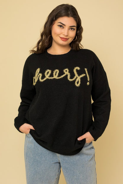 GILLI Plus Size Cheers Pullover Sweater