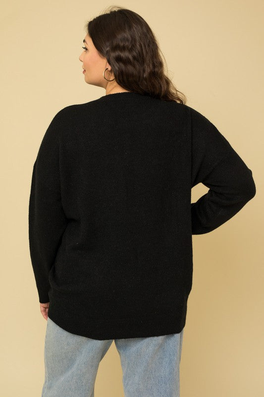 GILLI Plus Size Cheers Pullover Sweater