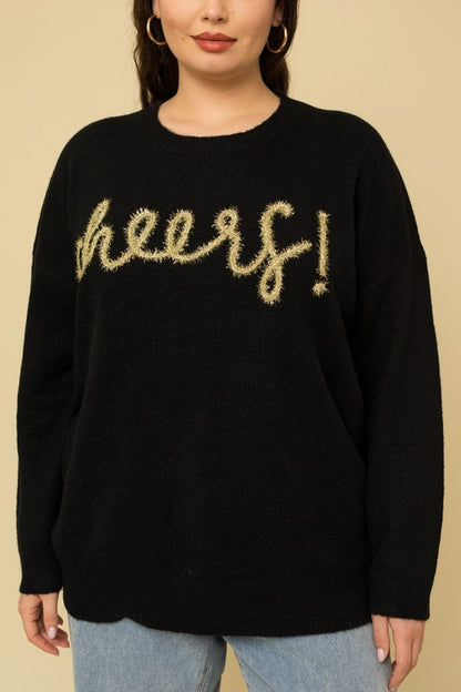 GILLI Plus Size Cheers Pullover Sweater