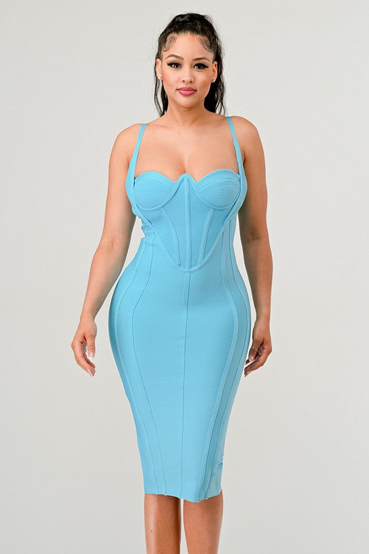 ATHINA Sexy Bandage Corset Party Dress