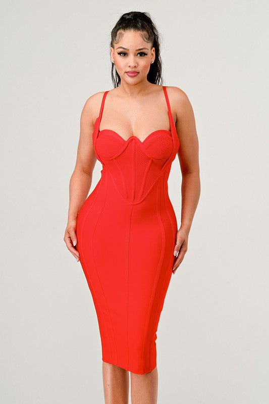 ATHINA Sexy Bandage Corset Party Dress