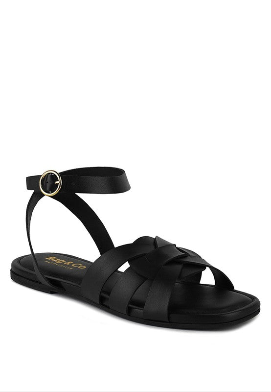 RAG & Co. ASHTON Flat Ankle Strap Sandals