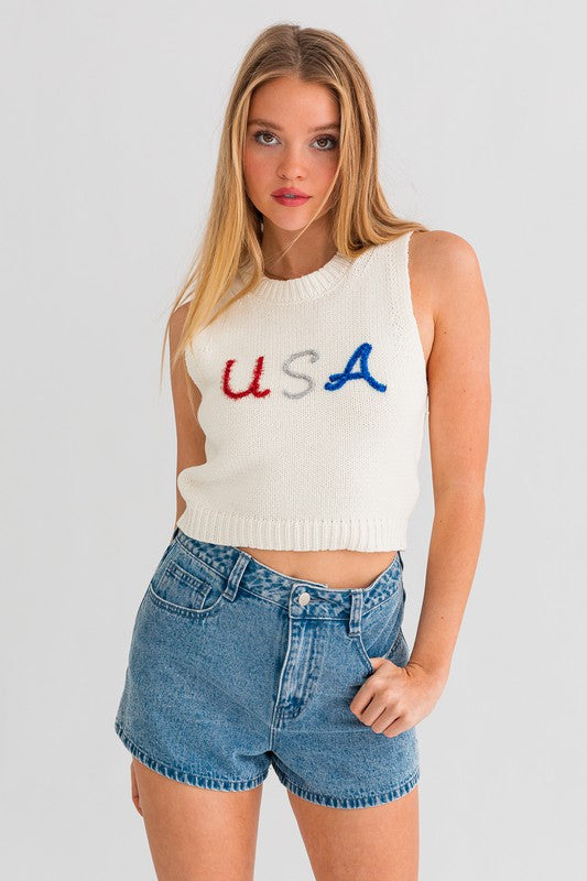 LE LIS USA Knit Tank Top