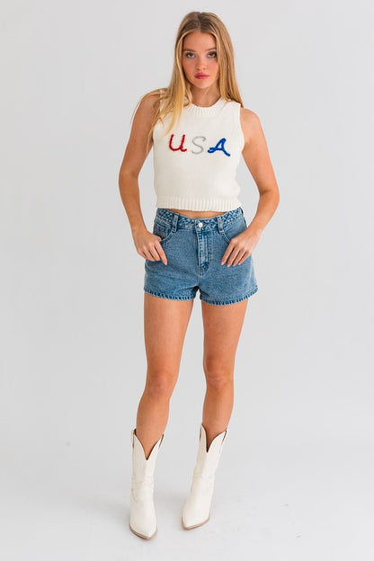 LE LIS USA Knit Tank Top