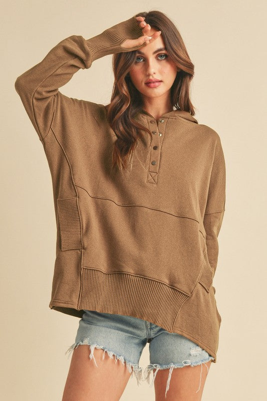 AEMI & Co. Hooded Pullover Sweater - Vivi Pullover