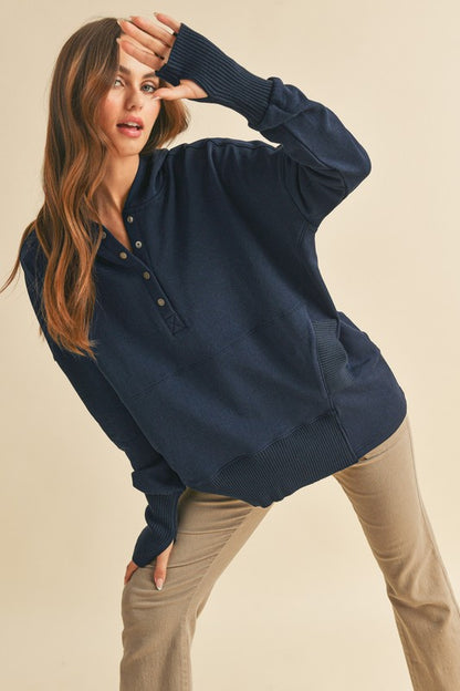 AEMI & Co. Hooded Pullover Sweater - Vivi Pullover