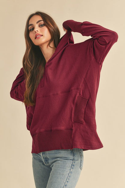 AEMI & Co. Hooded Pullover Sweater - Vivi Pullover