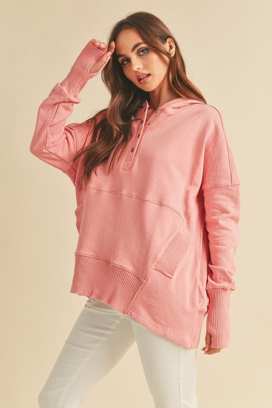 AEMI & Co. Hooded Pullover Sweater - Vivi Pullover