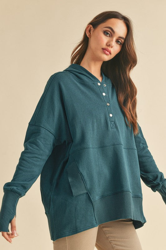 AEMI & Co. Hooded Pullover Sweater - Vivi Pullover