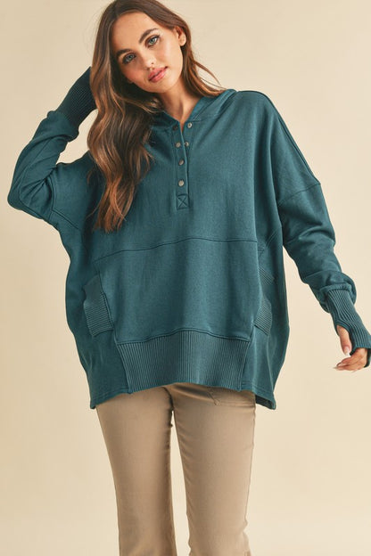 AEMI & Co. Hooded Pullover Sweater - Vivi Pullover