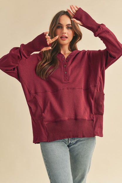 AEMI & Co. Hooded Pullover Sweater - Vivi Pullover