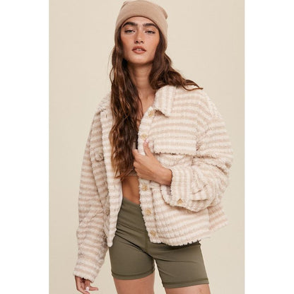 LISTICLE Plaid Fleece Shacket