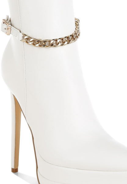 RAG & Co. Narok Metallic Chain Detail Boots