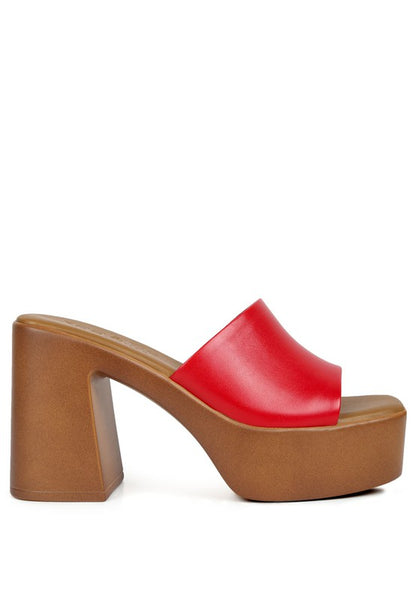 RAG & Co. Scandal Slip On Block Heel Sandals