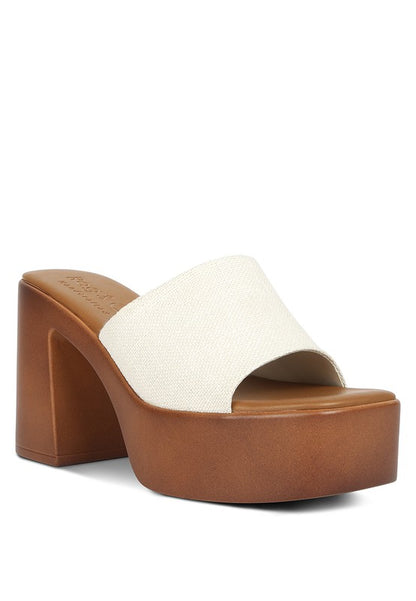 RAG & Co. Scandal Slip On Block Heel Sandals