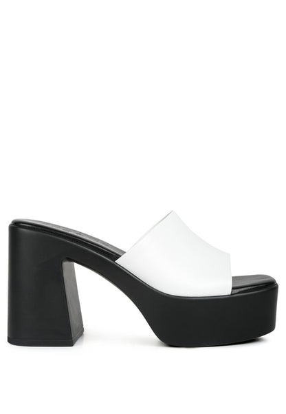 RAG & Co. Scandal Slip On Block Heel Sandals