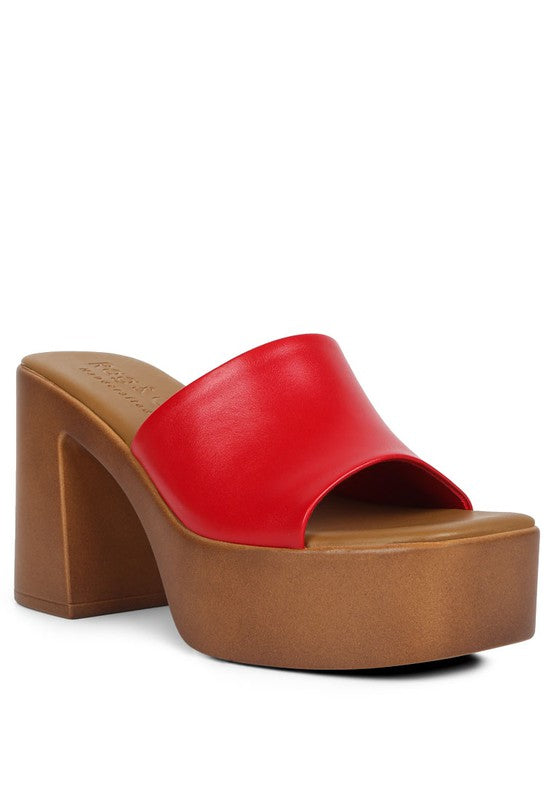 RAG & Co. Scandal Slip On Block Heel Sandals