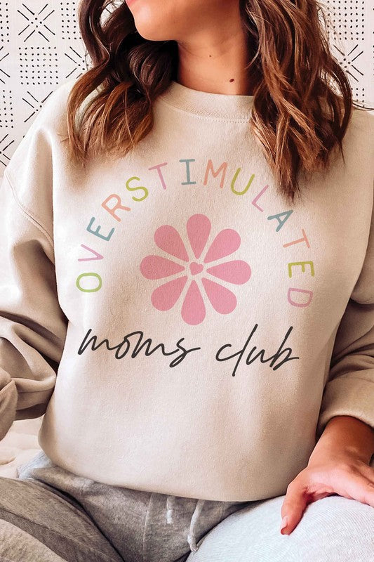 A. BLUSH. Co. "Overstimulated Mom's Club" Graphic Sweatshirt