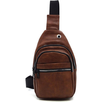 FASHION WORLD Vegan Leather Sling Backpack