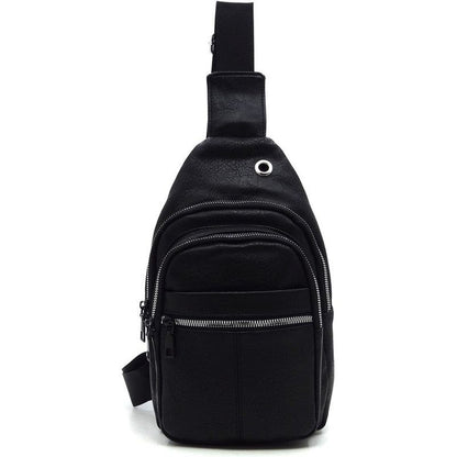 FASHION WORLD Vegan Leather Sling Backpack