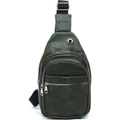 FASHION WORLD Vegan Leather Sling Backpack