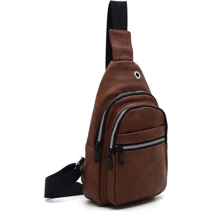 FASHION WORLD Vegan Leather Sling Backpack