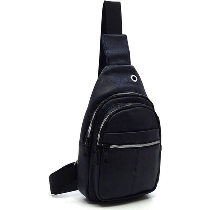 FASHION WORLD Vegan Leather Sling Backpack