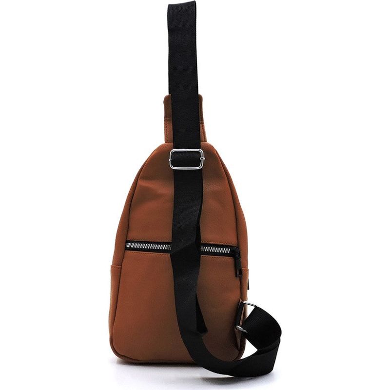 FASHION WORLD Vegan Leather Sling Backpack