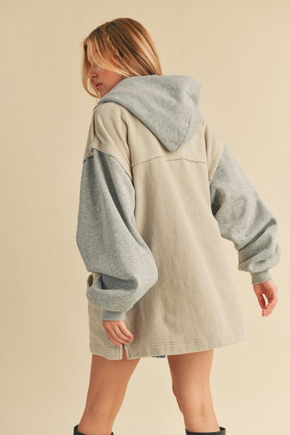 AEMI & Co. Hooded Irene Jacket with Snap Button