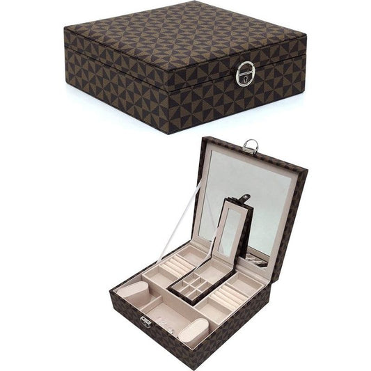 FASHION WORLD Monogram Jewelry Travel Case