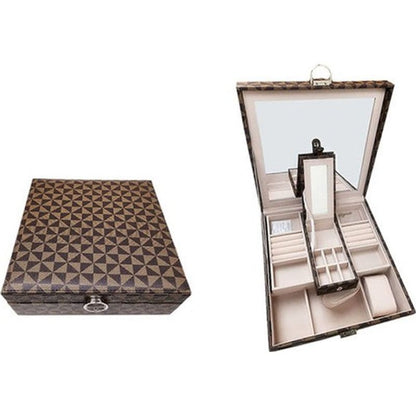 FASHION WORLD Monogram Jewelry Travel Case