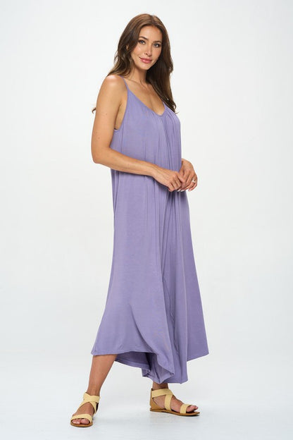 RENEE C. Lavendar Modal Spandex Soft Knit Jumpsuit