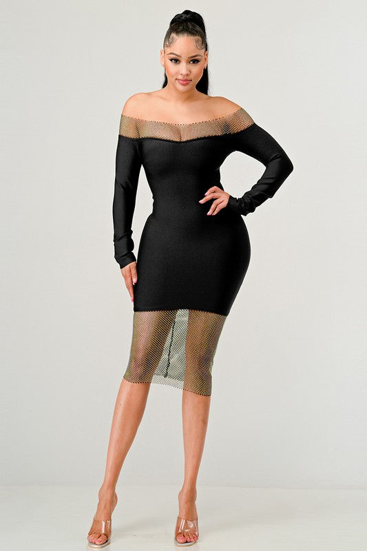 ATHINA Classic Black Bandage Dress